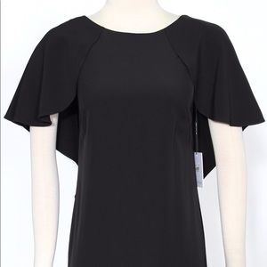 Calvin Klein Cape Shift Dress- Black, 8P